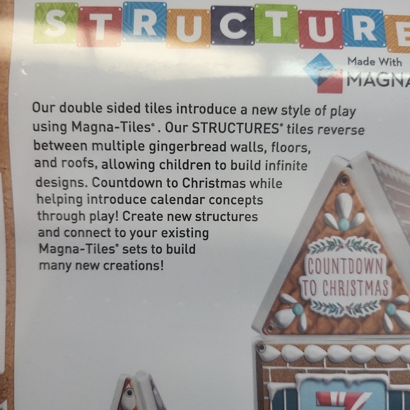 magnatiles Toys Nib Structures Magnatiles Gingerbread House Advent